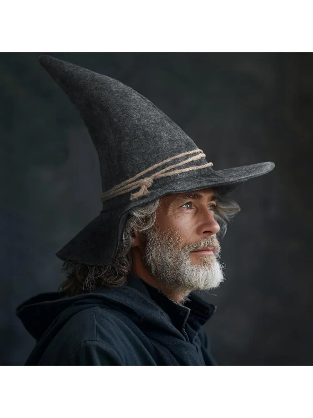 Halloween Grey Scarecrow Hat Adults Wizard Witch Halloween Costume For Parties